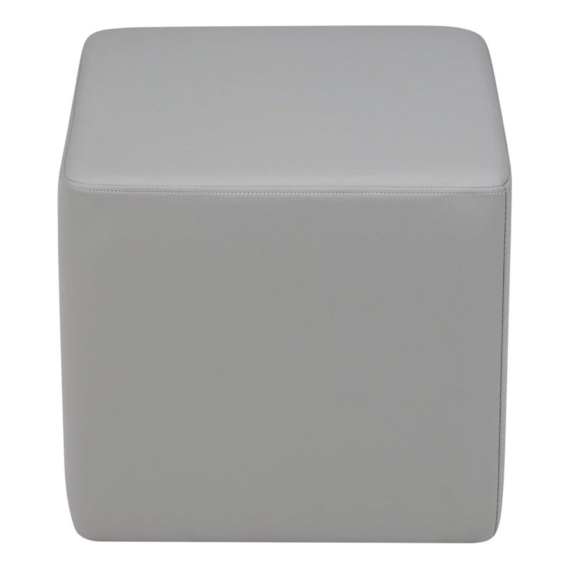 Pro Series Upholstered Square Ottoman 18" Height, Gray