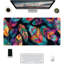Tapis de souris Plumes Coloré, Tapis de Bureau Extensible, Décoration de Bureau de Fêtes, 40 x 80 cm