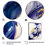 «Blue and Gold Splash Paint IV - Abstract Spirals», art mural encadré-1978322422-1978322423