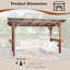 Pergola en bois avec toit en métal, ampoules et compteurs d'espace
