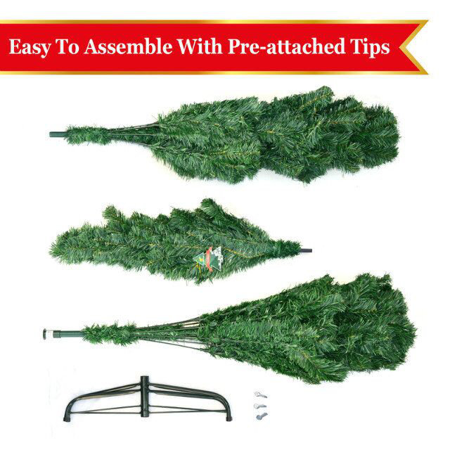 Arbre de noël artificiel pin vert 7 pi strong