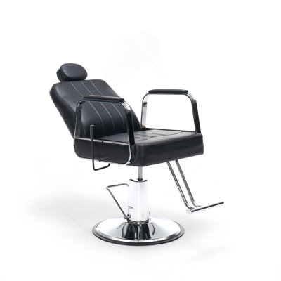Fauteuil de salon inclinable 90 ° à 150 ° pour coiffeur, fauteuil de coiffeur pivotant à 360 ° pour pompe de salon hydraulique - Noir