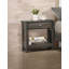 Table de chevet 1 tiroir rustique gris