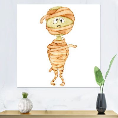«Watercolor Mummy», reproduction d'art sur toile pour enfants