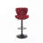 Swivel Fabric Upholstered Metal Bar Stools Set with Back and Footrest