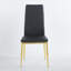 Ensemble de 4 chaises, couleur dorée, siège noir-662848132-662848134