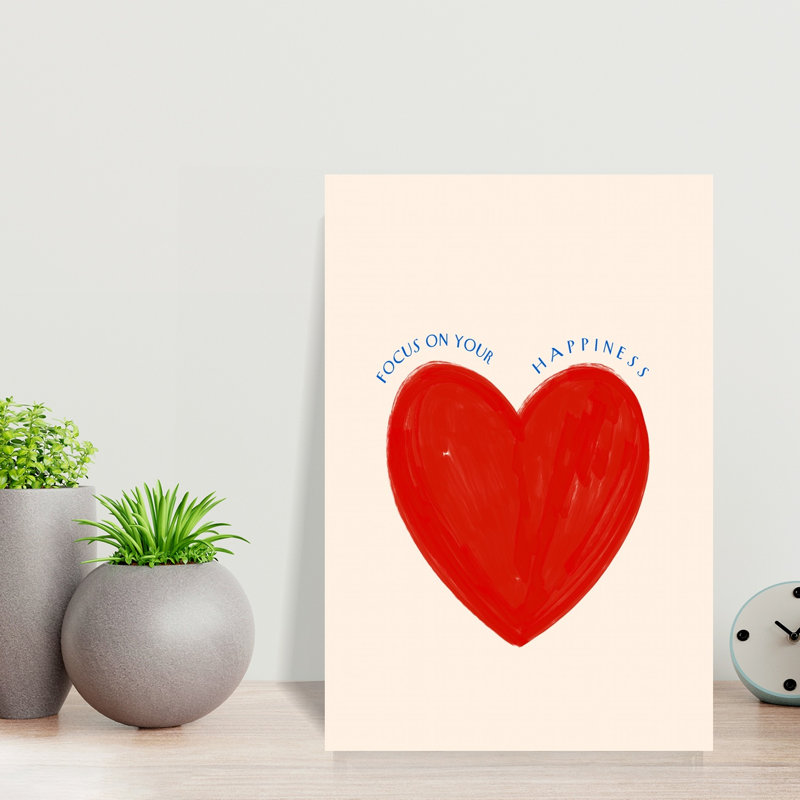 Focusonyourhappiness Classic Modern Vibrant Wall Art Print 1 Piece Wrapped Canvas Wall Art, 45.72cm H x 30.48cm W