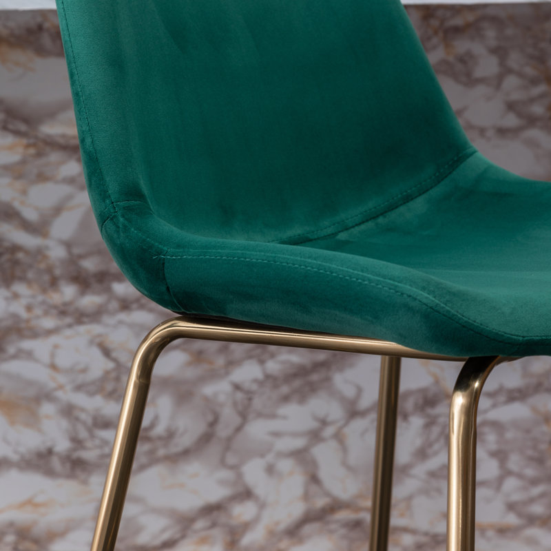 Osy Upholstered Counter Stool with Metal Frame, Green