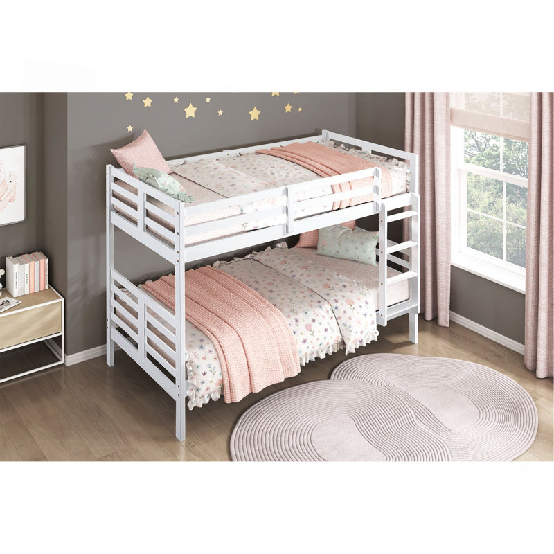 Mobilier de chambre à coucher pour chambre d'enfant Jenette, Simple sur simple, Blanc