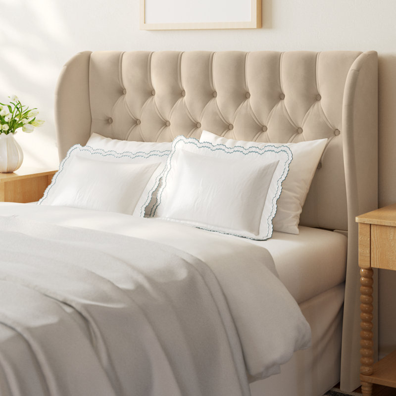 Tomey Upholstered Headboard, Twin, Classic Black Linen