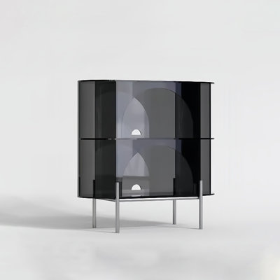 Elliptical acrylic multi-functional bookcase