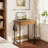 Small Writing Desk with 1 Drawer and 2 Hooks Corner Computer Table Desk for Office, Bedroom, Brown-349634931