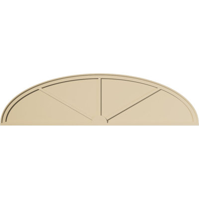 Elliptical Signature Urethane Pediment, Primed Tan