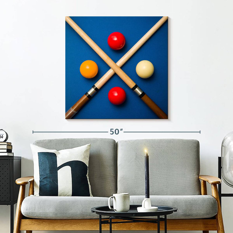 Balle et bâtons de billard Senne, H 30 po x l 30 po