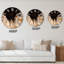Horloge murale moderne en marbre brun et noir-1372058969