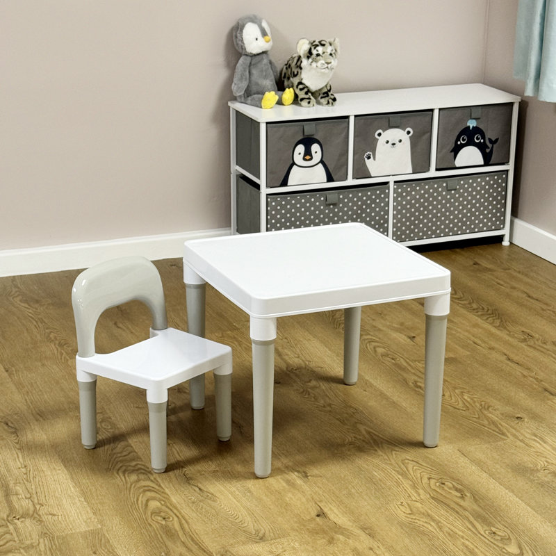 Rivka Kids 2 Piece Square Play Or Activity Table and Chair Set