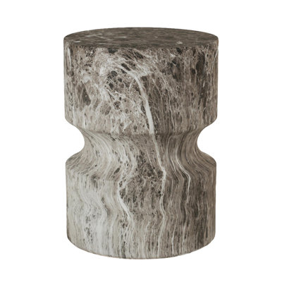 Cement Outdoor Faux Terrazzo End Tables