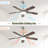 42 Inch Ceiling Fan 5 Blades Noiseless Reversible Dc Motor Remote Control With Led Light-1019241037-1019241035