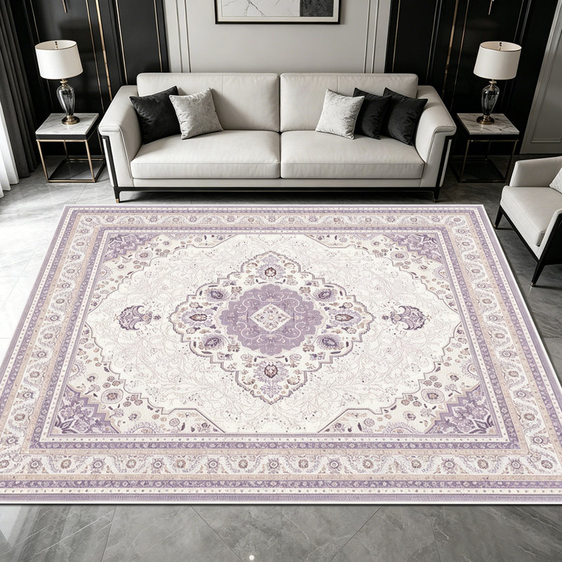 1PC Muted Vintage Hand-painted Floral Leaf Pattern area rugs for Living Room, Soft and Comfortable, Suitable for all seasons, easy-to-maintain, machine washable Indoor floor mat, Under Table Farmhouse suitable for Dining Table, Bedroom, Kitchen,