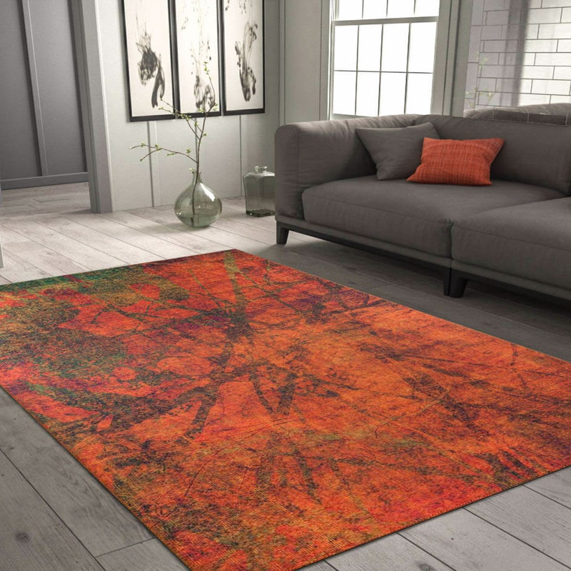 Premium Machine Washable Carpet, 4.6 x 6.2 Feet, 100% Polyester, 1850 g/m² | Pile Height: 0.2 Inches | Eco-Friendly Recycled Poly Cotton Underside | Perfect for Living Room, Bedroom, and High-Traffic Areas