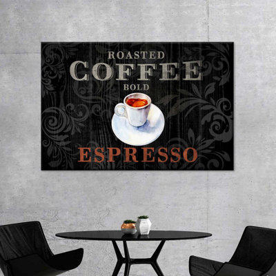 Roasted Coffee Wall Sign Canvas Print