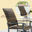 Chaise d'extérieur, ensemble de chaises pivotantes en rotin d'osier-1701429858