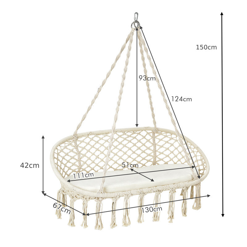 Whitmire Macrame Double Hanging Chair