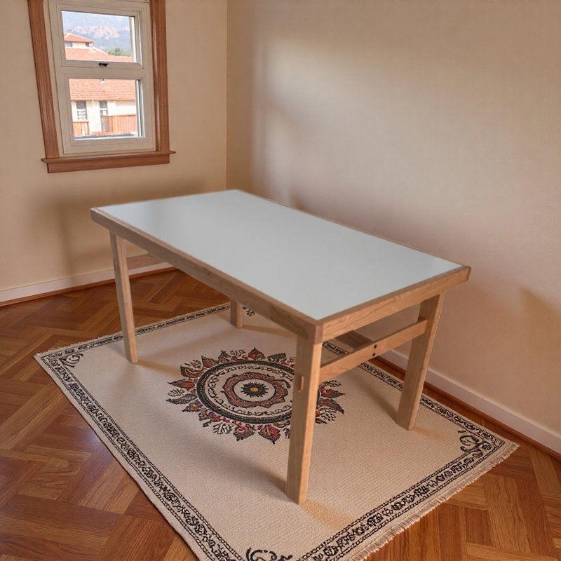 Bureau d'écriture Durable, Blanc, H 29,44 po x l 55,11 po x P 31,49 po