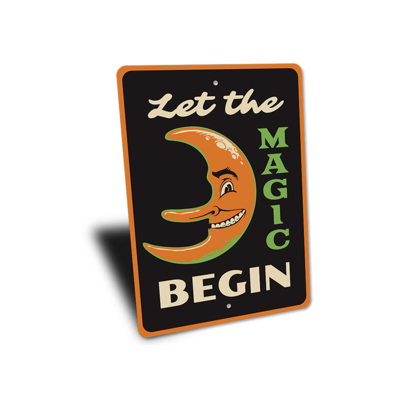 Let The Magic commencer, panneau en aluminium, H 18 po x l 12 po x P 0,06 po
