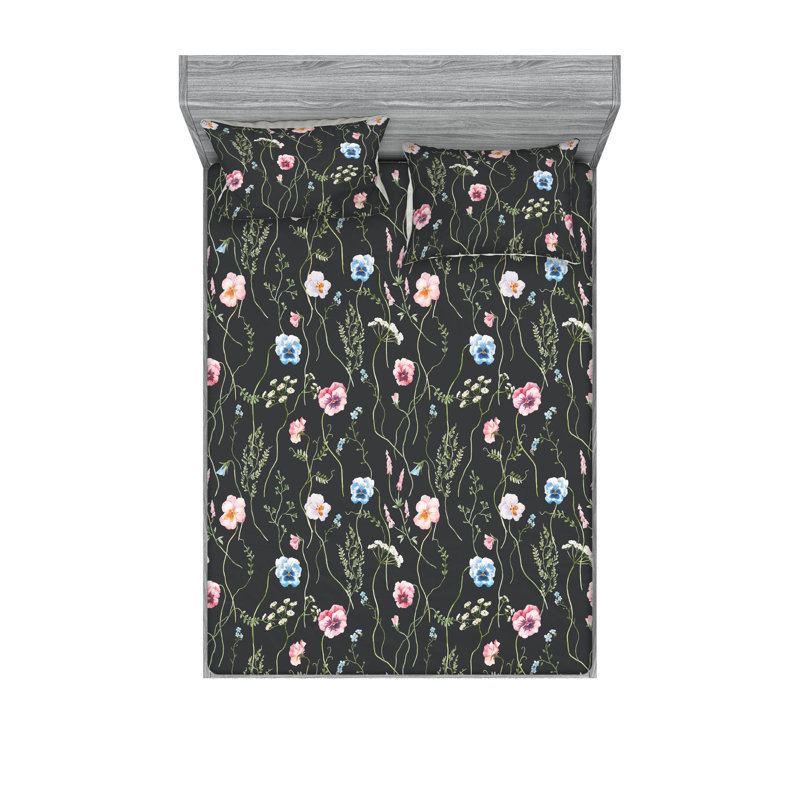 Drap-housse et taie décorative Ambesonne, Ensemble de draps très grand californien avec 2 t