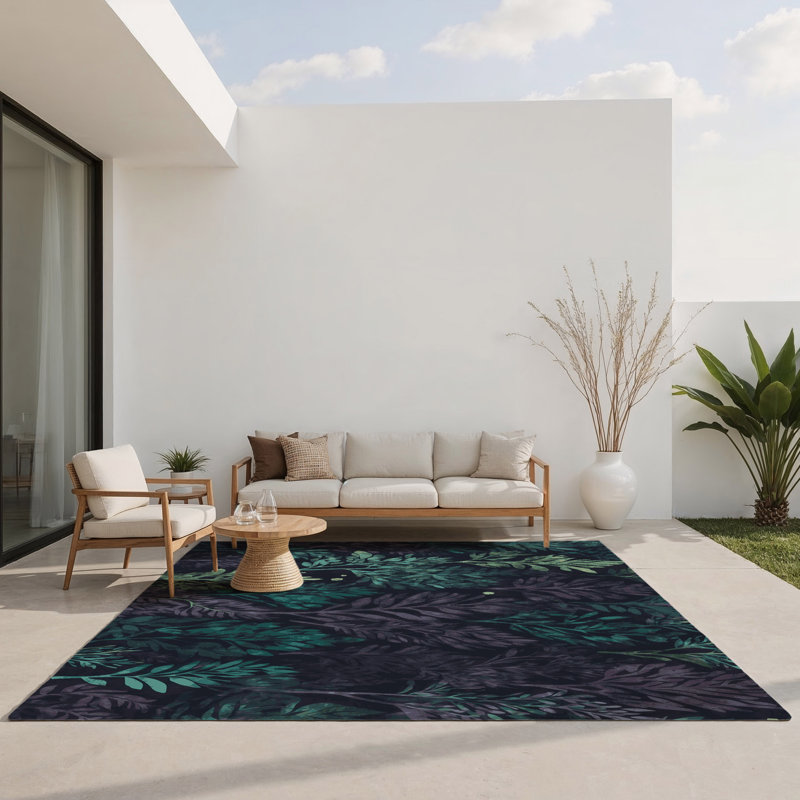 Tapis intérieur et extérieur Forest Aurora, Rectangle 1 pi 6 po x 2 pi 6 po