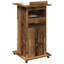 Lectern With Wheels & Drawer 55X55x107 Cm Engineered Wood-1692474010
