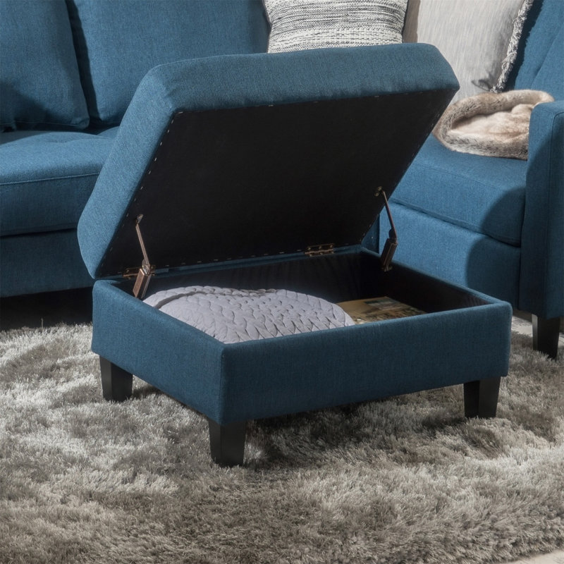 OTTOMAN DE RANGEMENT, Bleu marine