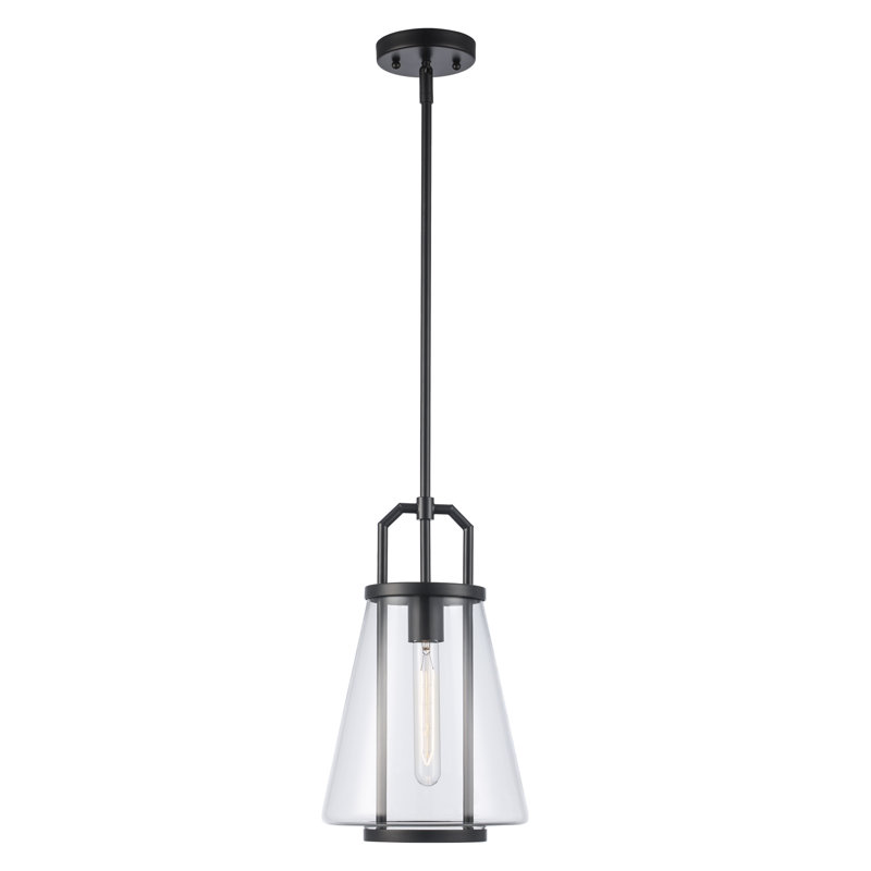 Benefiel 1 - Light Cone Pendant, 14.75" H x 8.75" W x 8.75" D, Black