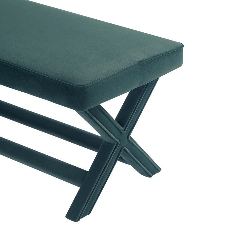 Banc d'appoint en velours Abigail, Vert