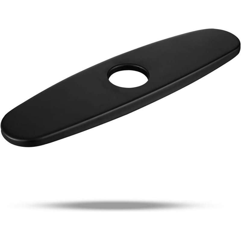Couvercle de trou de robinet ovale 10 po noir mat