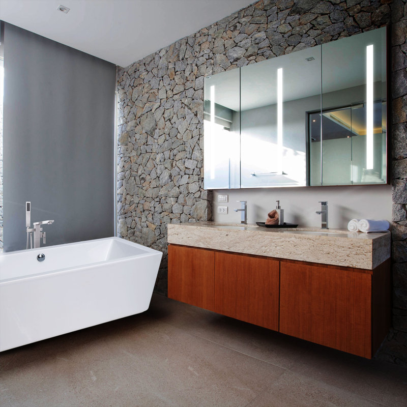 Bazan Wall Mirror, 35" H x 60" W