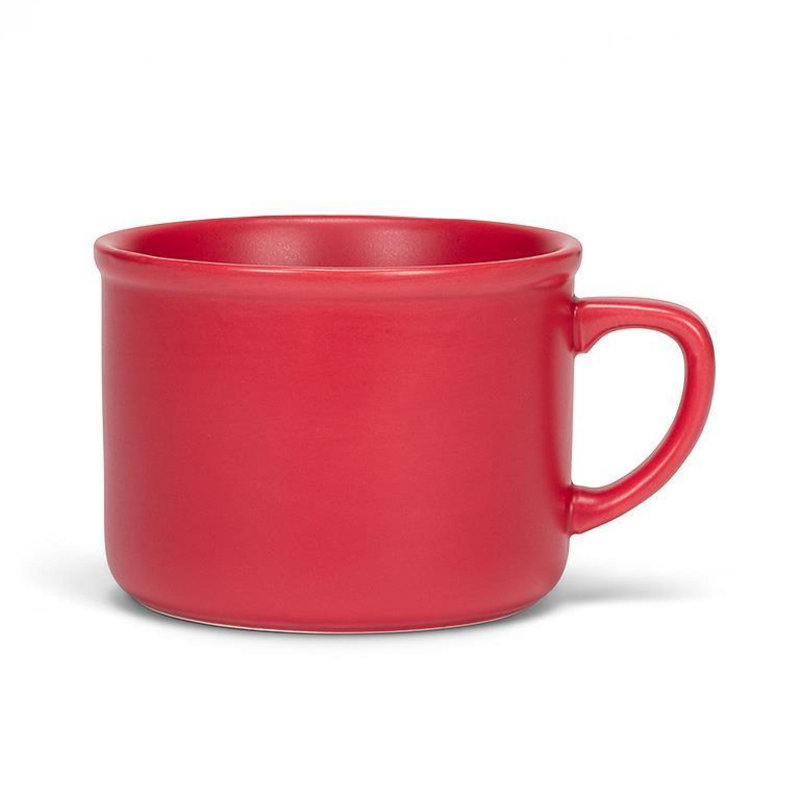 Tasse à cappuccino en grès Peavler, Rouge