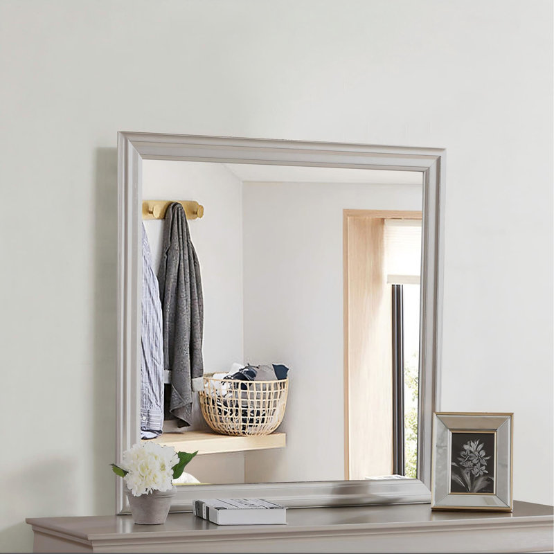 Miroir Lorana, champagne argenté