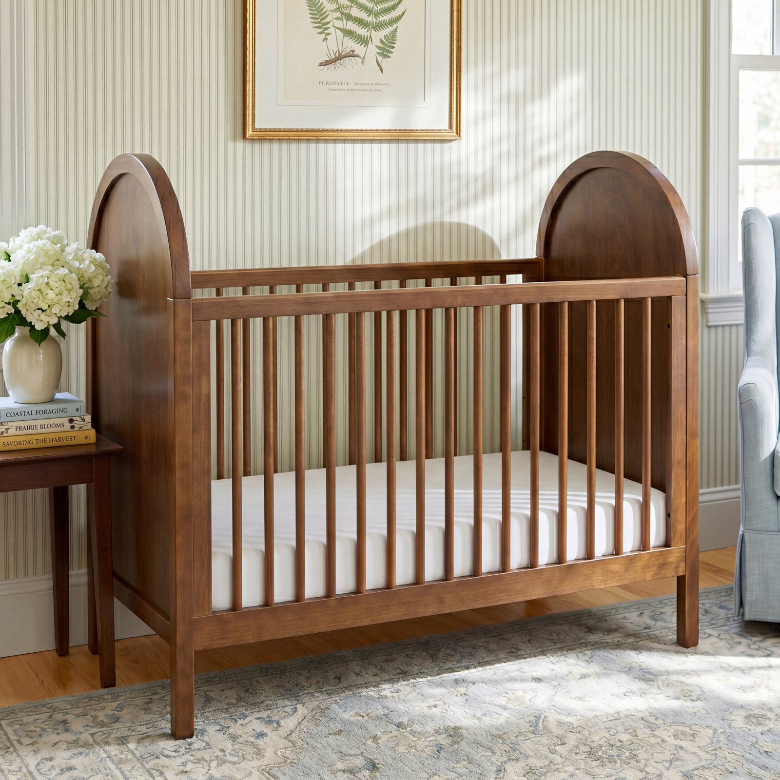 Bondi Pine 3-in-1 Convertible Crib, Natural Walnut