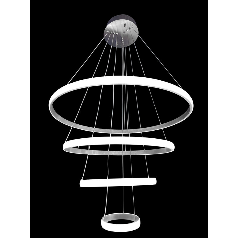 Luminaire suspendu moderne à 4 anneaux