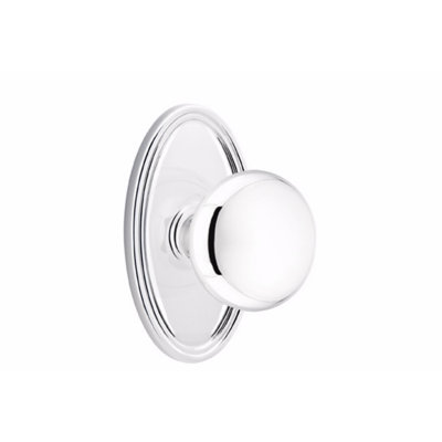 Ensemble de boutons d'intimité Emtek avec rosette ovale et bouton Providence (CF)