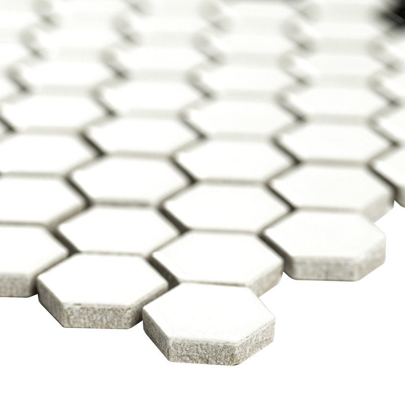 Florava 12 in. x 12 in. Matte Porcelain Mosaic Floor and Wall Tile, Tux