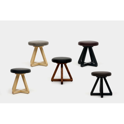 X Leather Accent Stool