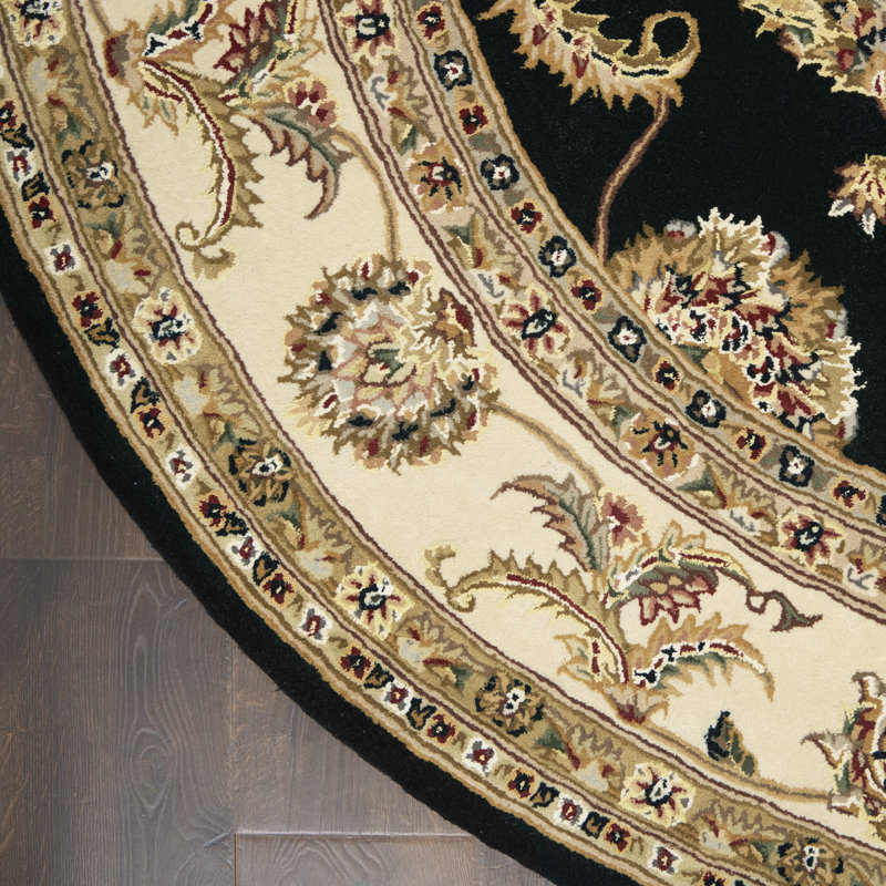 Oberry Silk Oriental Indoor Rug, Round 6'