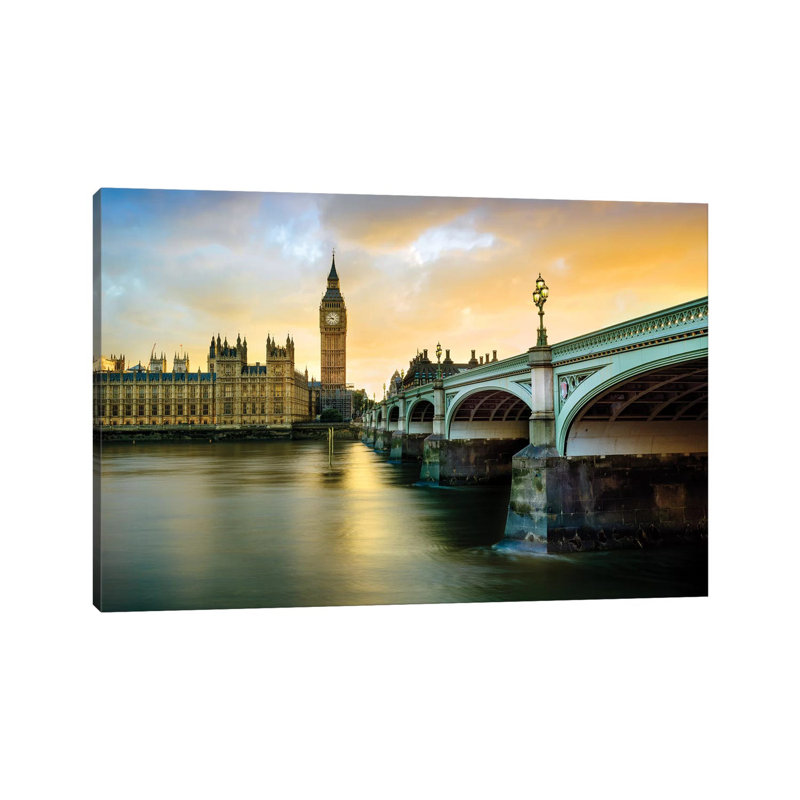 Big Ben and Palace of Westminster IV 1 Piece Wrapped Canvas Wall Art, 20.32 cm H x 30.48 cm W
