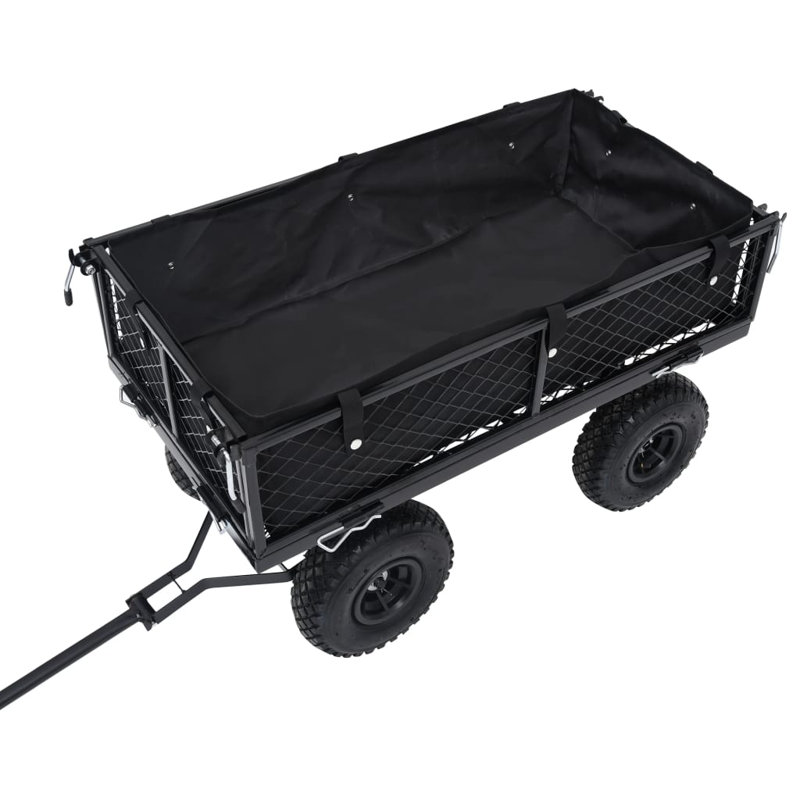Doublure de chariot de jardin VidaXL, H 8,7 po x l 33,9 po x P 18,1 po, Gris foncé