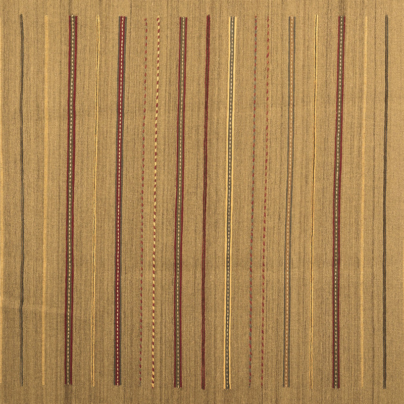 Adji Washable Striped Indoor Rug, Square 3'