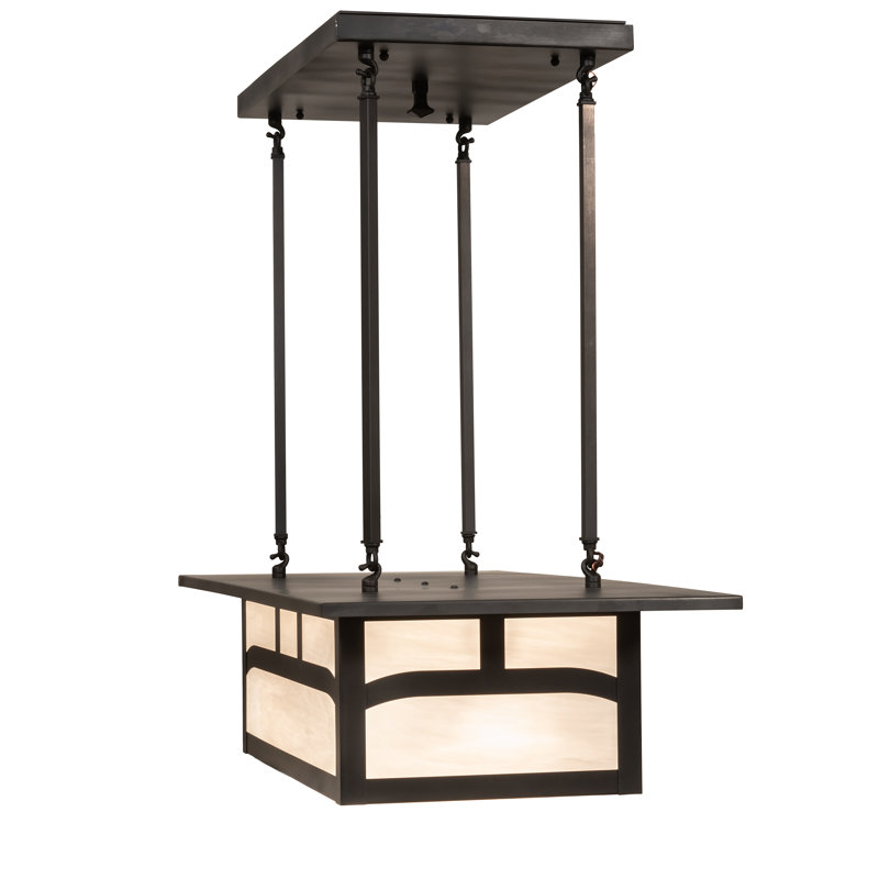 Brown Glass 30" Indoor/Outdoor Island Chandelier