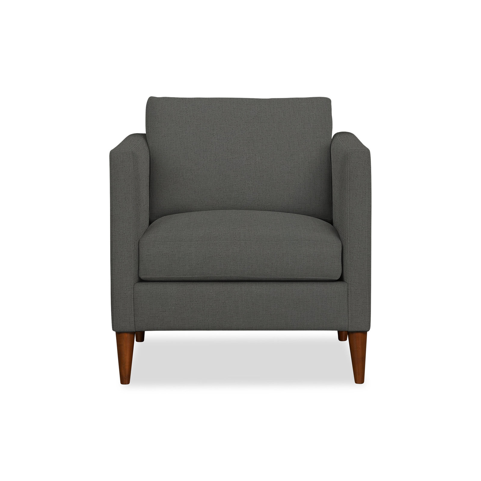 Clifford Upholstered Armchair, Zuma Charcoal Textured Linen